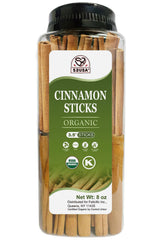 52USA Organic Cinnamon Sticks, Cinnamon 8oz (226g), Cinnamon Sticks Whole, 100% Raw, USDA & Kosher Certified, Gluten Free, Non-GMO, Pure & Fresh