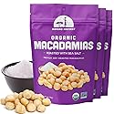 Mavuno Harvest Organic Roasted Macadamia Nuts with Sea Salt | Dry Roasted Whole Macadamia Nuts | Vegan, Non GMO Healthy Snacks for Kids and Adults |