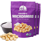 Mavuno Harvest Organic Roasted Macadamia Nuts with Sea Salt | Dry Roasted Whole Macadamia Nuts | Vegan, Non GMO Healthy Snacks for Kids and Adults |