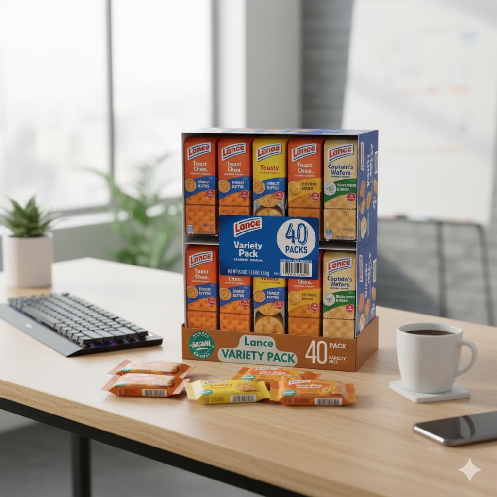 Lance Sandwich Crackers Variety Pack, 40 Count