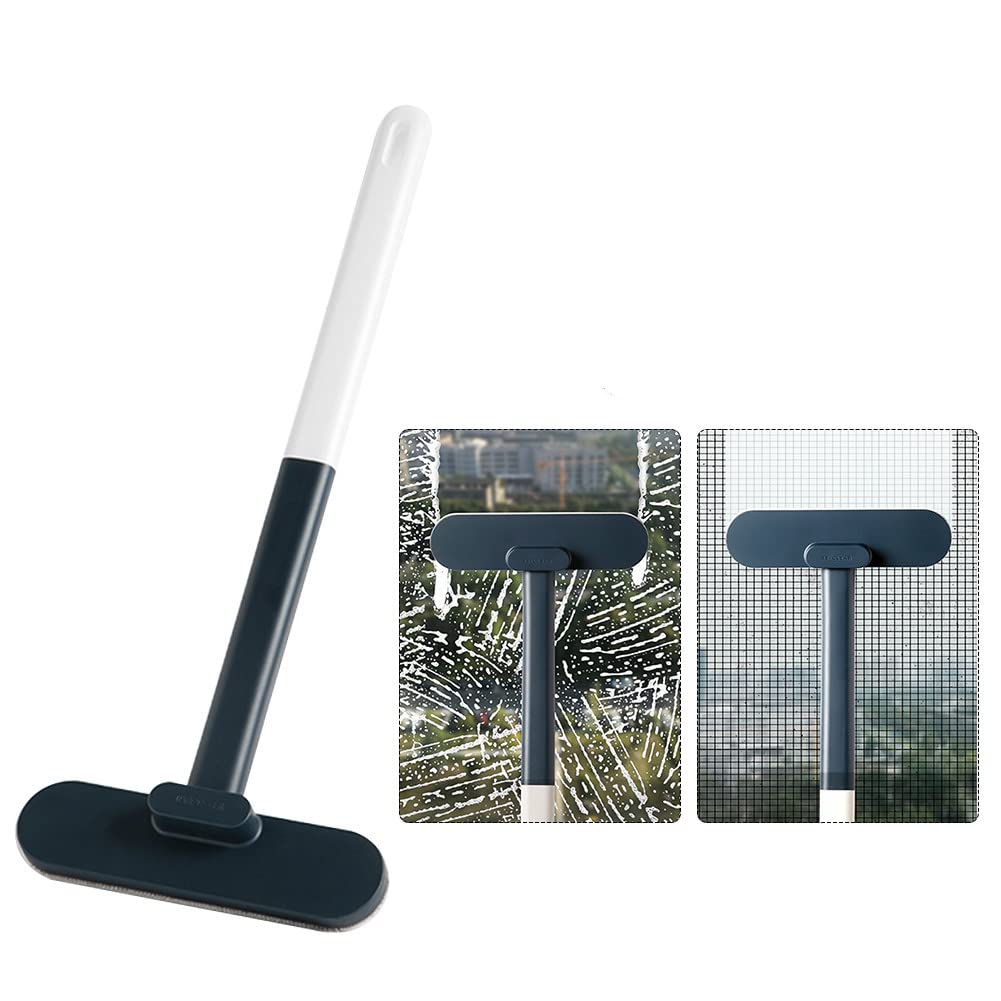 Window Screen Cleaner Brush,Mesh Screen Lint Brush,Window Screen Cleaning Brush Washing Equipment, Multifunctional Cleaning Brush(Blue)