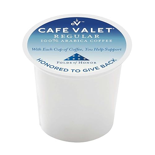 Cafe Valet Folds of Honor Dark Roast Coffee Pods, 80 Count - Contributing to Military Family Scholarships