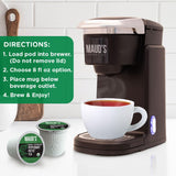 Maud's Organic Peppermint Tea Pods, 100 ct, Single Serve Pods - 100% Gourmet Blended Tea Leaves, Compatible with Keurig K Cups Maker