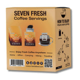 Hachidoori Single-Serve Portable Pour Over Drip Coffee - 7 Ready-to-Brew Packs with Ground Coffee & Filters | Fresh Coffee Anytime - Travel, Camping