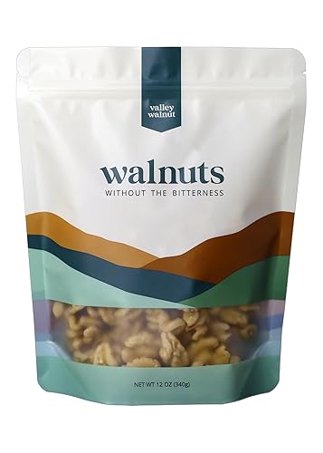 Valley Walnut Skinless Walnuts - No Bitterness - California Grown Walnut Halves & Pieces - Raw, Unsalted, Unroasted, Vegan, Non-GMO