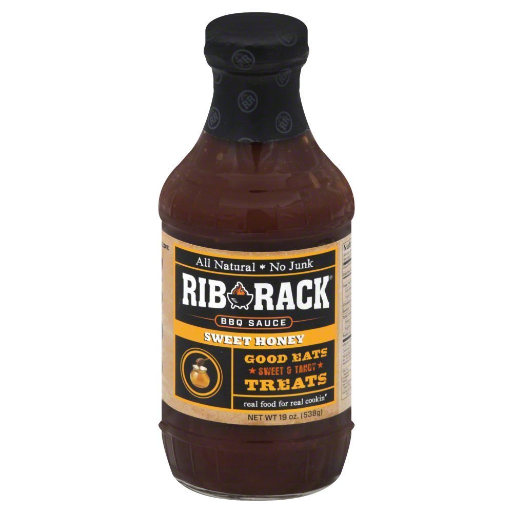 Rib Rack BBQ Sauce Sweet Honey 19 Oz (Pack of 2)
