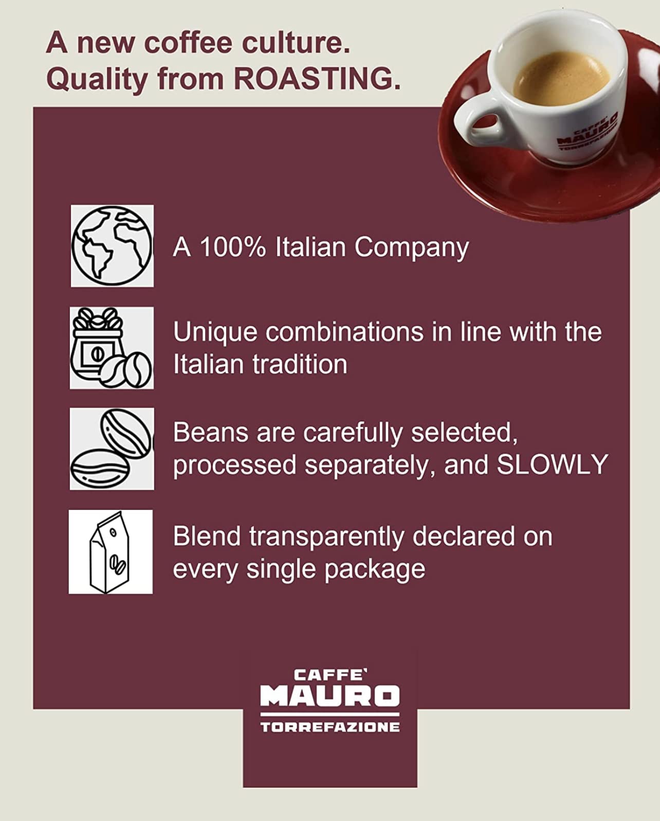 Mauro De Luxe Espresso (Deluxe) - Whole Bean Coffee, 2.2-Pound Bag (Packaging May Vary) (3pack)