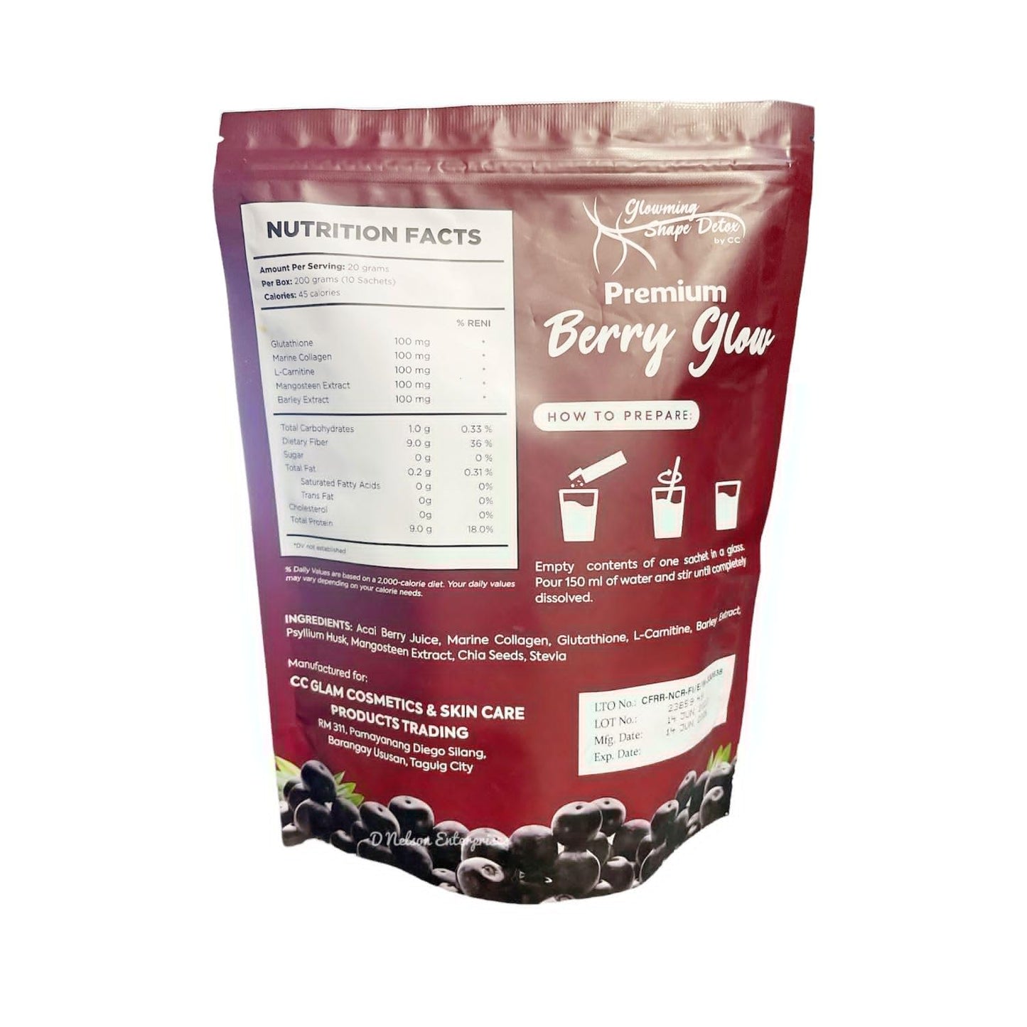 Cris Cosmetics Premium Coffee Shape & Berry Glow Drinks