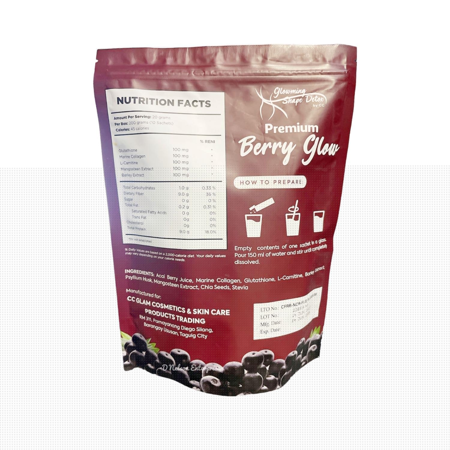 Cris Cosmetics Premium Coffee Shape & Berry Glow Drinks