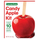 Concord Foods Candy Apple Kit - Classic Red Apples for Family Treats, Carnivals, Fairs, and Fundraisers - Includes Candy Apple Mix and 10 Sticks