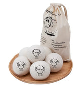 BienStylife 6-Pack Wool Dryer Balls Reusable Laundry Balls for Dryer Natural Fabric Softeners and Wrinkle Release, Organic and Eco Wool Dryer Ball