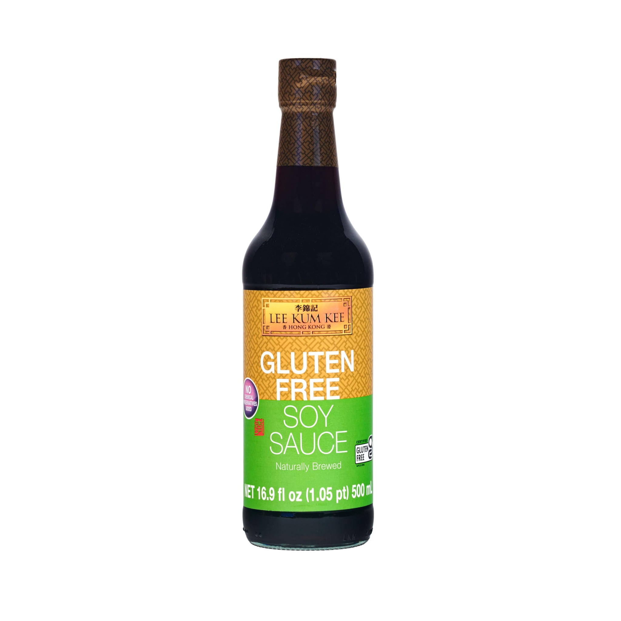 Lee Kum Kee Gluten Free Soy Sauce (16.9 oz - 1 Pack) Umami | Vegan & No Artificial Preservatives | Perfect for Stir-Frying, Braising, Drizzling