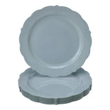 SILVER SPOONS Vintage Design Disposable Dessert Plates For Party (10 Pc)Heavy Duty Disposable Dinner Set 7.5” ,Fine Dining Plastic Dishes For Elegant