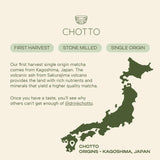Chotto Premium Organic Ceremonial Grade Matcha Powder, 30g (1.06oz)