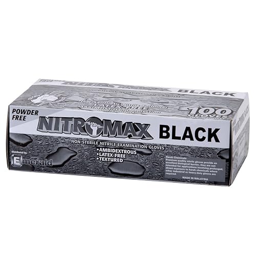 Nitromax Black X-Large Gloves 1085 (100 a box)