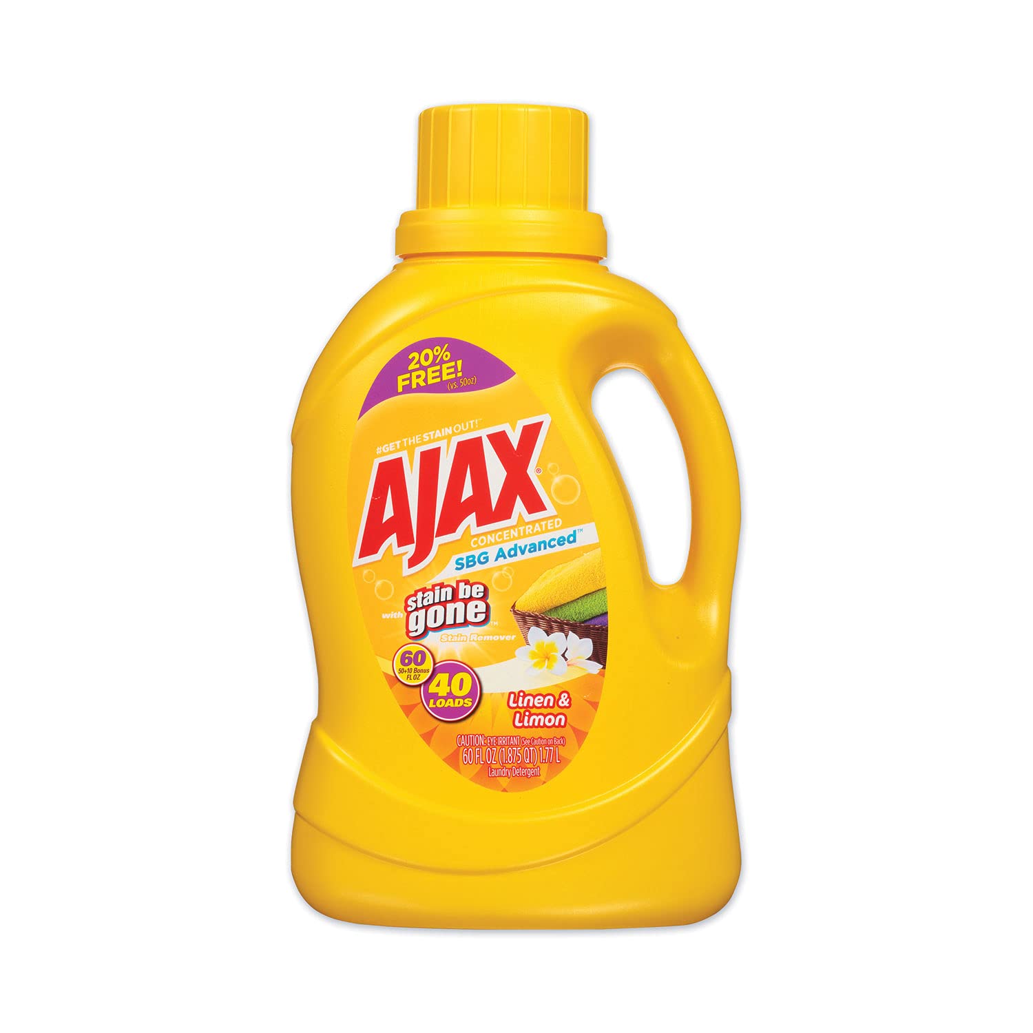 Ajax Laundry Stain Be Gone Advanced Liquid Laundry Detergent, 60 Fluid Ounce