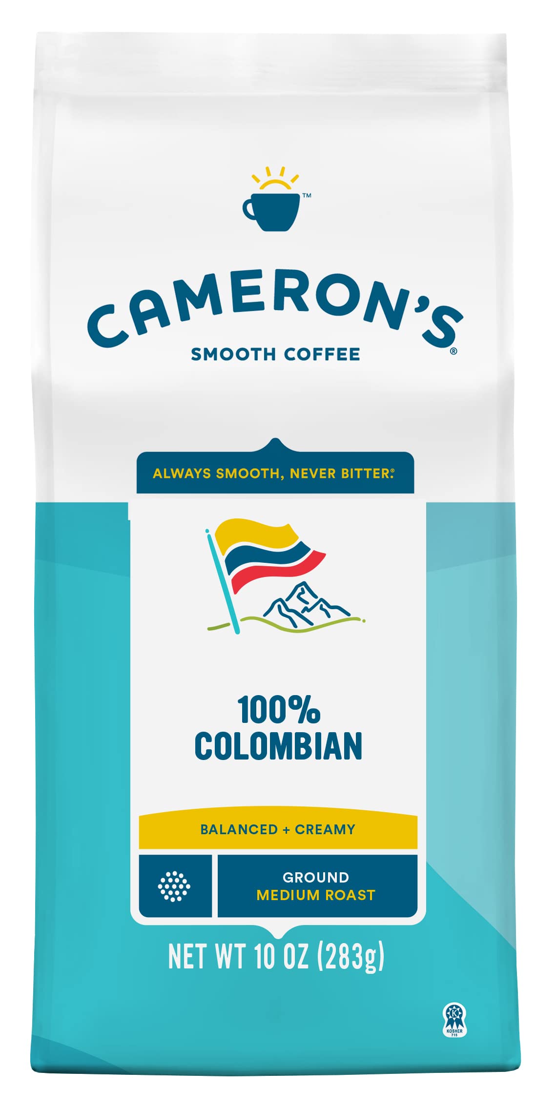 Cameron's Coffee 100% Colombian Ground Coffee, Medium Roast, 100% Arabica, 10-Ounce Bag, (Pack of 1)