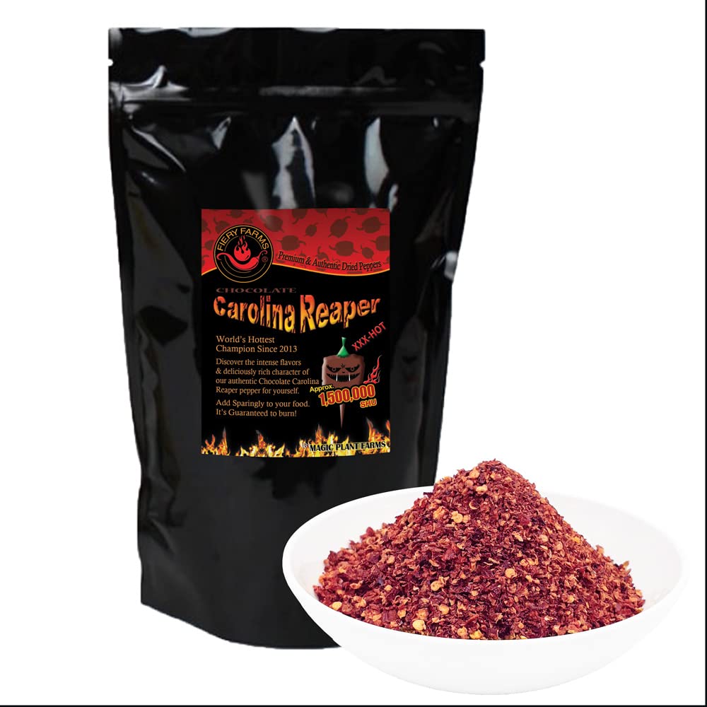 Yellow Carolina Reaper Pepper Flakes by Magic Plant - 1 Kg Bulk - Extremely Hot Rare Chili Strain 1.4M - 2.2M SHUs | Sweet Tangy Citrus Flavor |