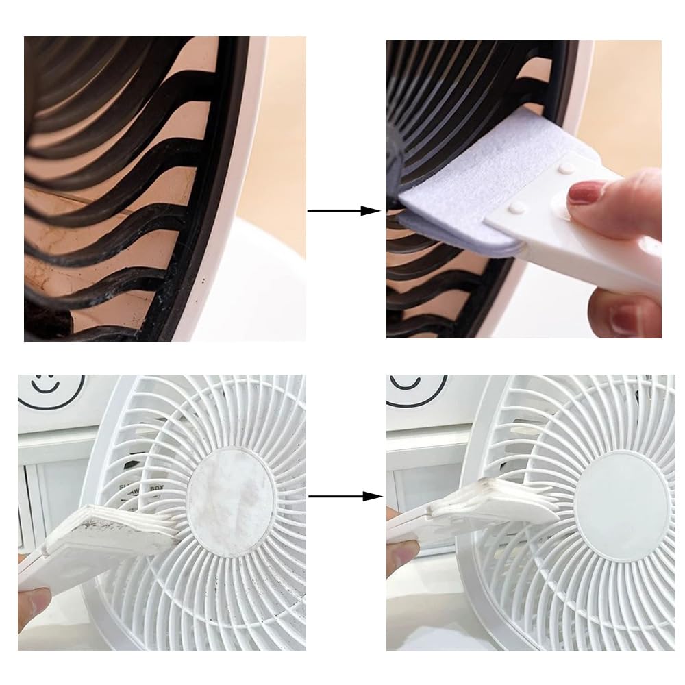 NentMent 6 Pack Pedestal Fan Grille Cleaning Brush Table Fan Dust Brush Air Soffit Vents Duster Car Air Vent Duster for Tabletop Air Circulator Fan