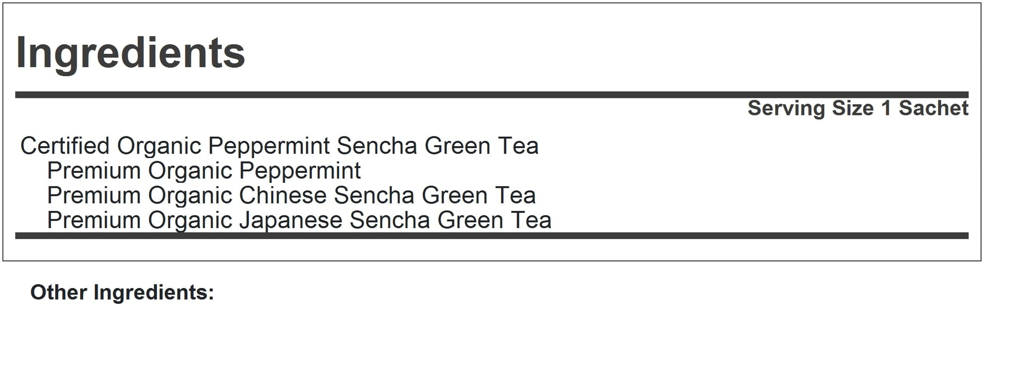 ANDREW LESSMAN Tea - Peppermint Green Tea 90 Sachets - Blend of Certified Organic Sencha Green Tea, Premium Peppermint. Powerful Anti-oxidant EGCG