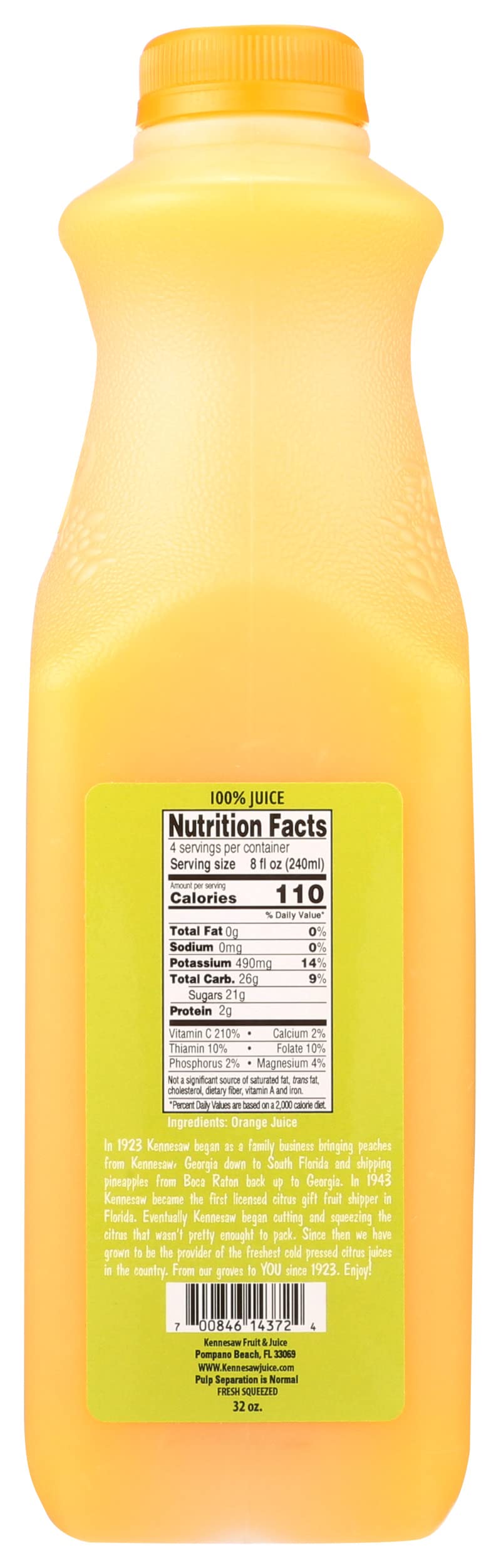 Kennesaw Orange Juice, 32 FZ