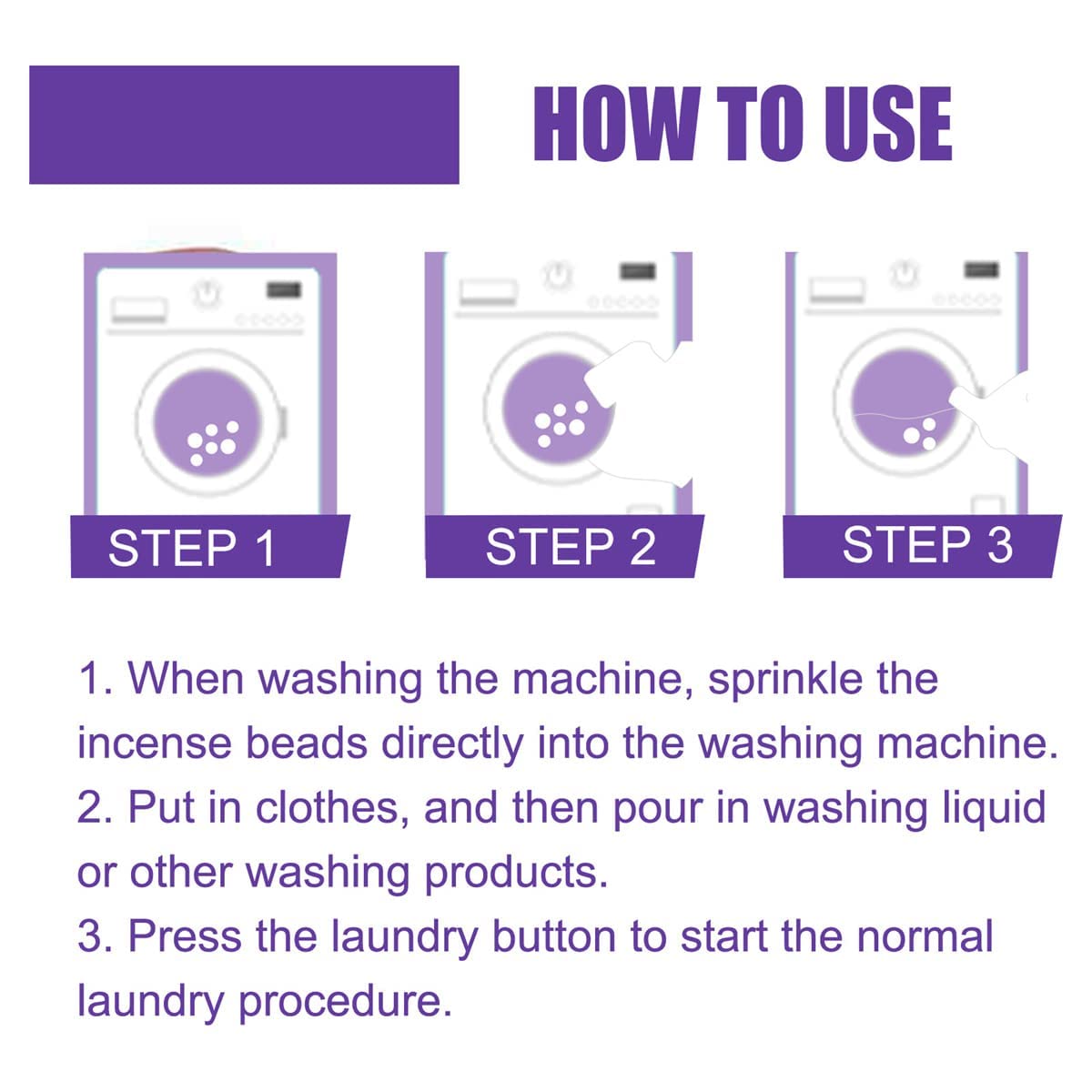 Lavender Laundry Beads, Scent Booster Beads, for Washer for Home Bathroom Long-Lasting Fresh Clean Great Smelling Clothes