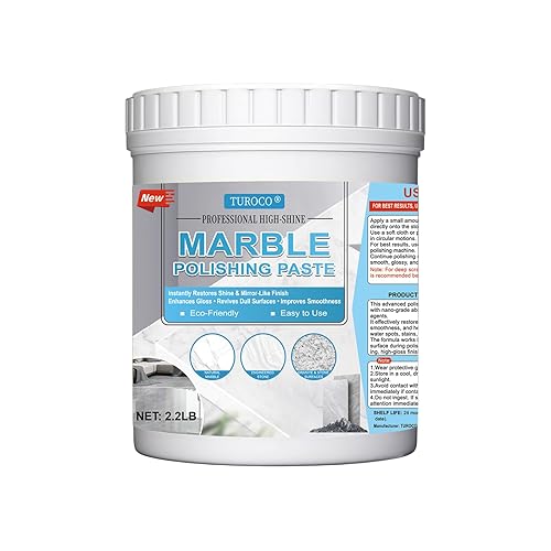 Marble Polishing Paste for Countertops, Granite Cleaner & Quartz Polish, Stone Shine Restorer & Polishing Compound, High Gloss Finish for Marble