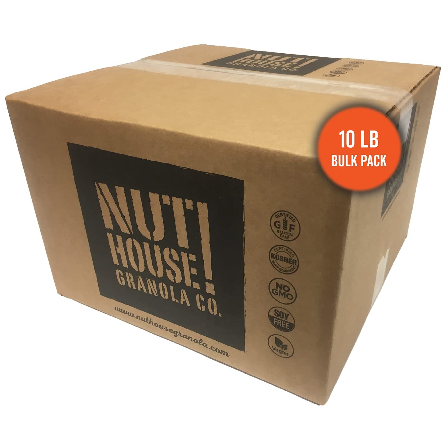 NutHouse! Granola Company - Premium Original Recipe Granola | Certified Gluten-Free, Non-GMO, Kosher | Vegan, Soy-Free | 10 lb. Bulk Bag (1-Pack)