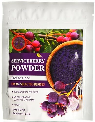 Serviceberry Freeze-Dried Powder - 2 Oz - Natural Serviceberry Powder, No added sugar, No GMOs