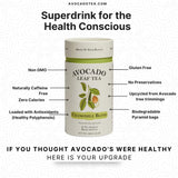 Avocado Leaf/Chamomile Tea - Caffeine-free, Herbal Tea | Immune Support | Cold Brew or Hot Tea | 15 Tea Bags - 30 Servings (Gluten Free & Non-GMO)