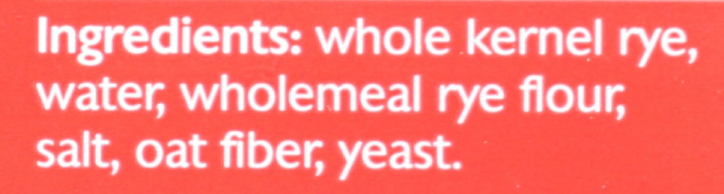 Mestemacher All Natural Whole Rye Bread, 17.6 Oz - Authentic German Whole Grain Rye Bread, High Fiber, Non-GMO, Ready to Eat, Long Shelf Life