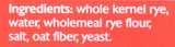 Mestemacher All Natural Whole Rye Bread, 17.6 Oz - Authentic German Whole Grain Rye Bread, High Fiber, Non-GMO, Ready to Eat, Long Shelf Life