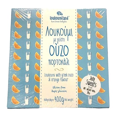 Loukoumiland Greek Delights "Loukoumi", Ouzo & Orange flavor, 400gr