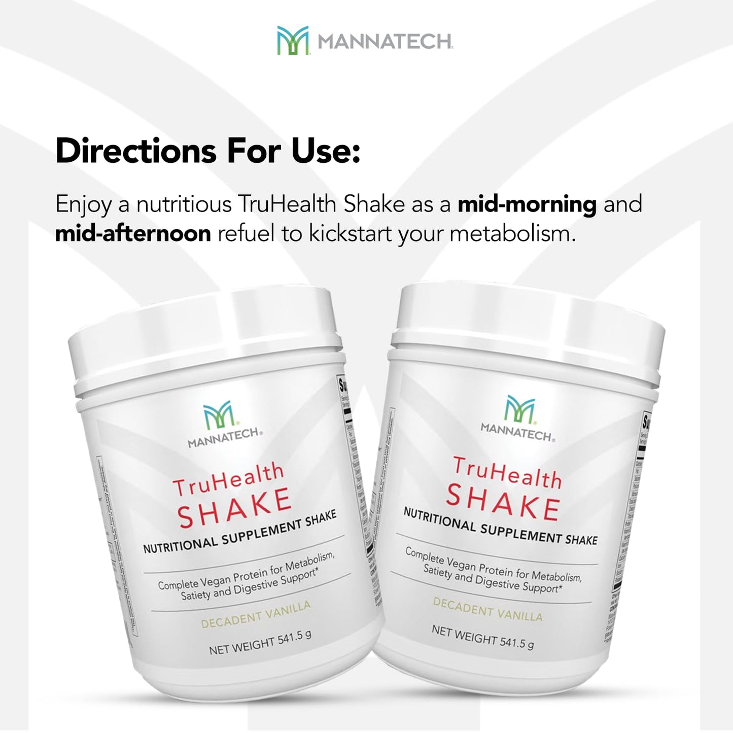 Mannatech TruHealth Shake - Vanilla Flavor - 541.5g