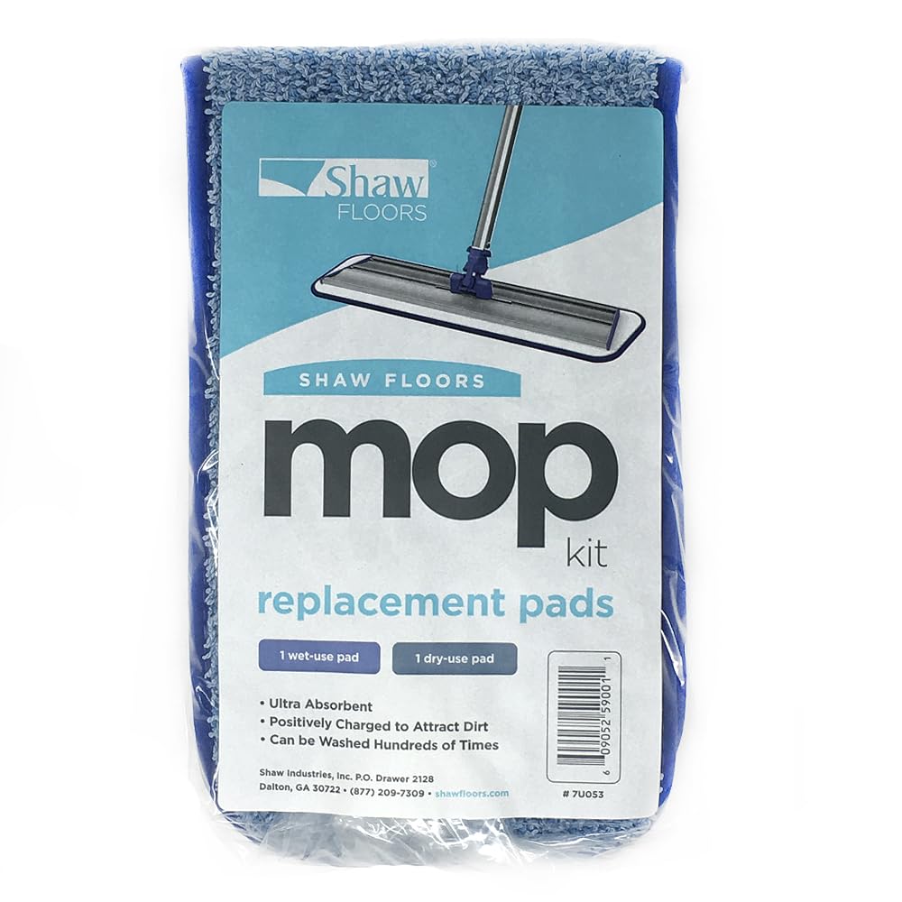 Shaw Floors Vibrant Micro Fiber Mop Hardwood and Laminate Cleaning Kit w/ Cleaner + Pads 1 Wet/1 Dry
