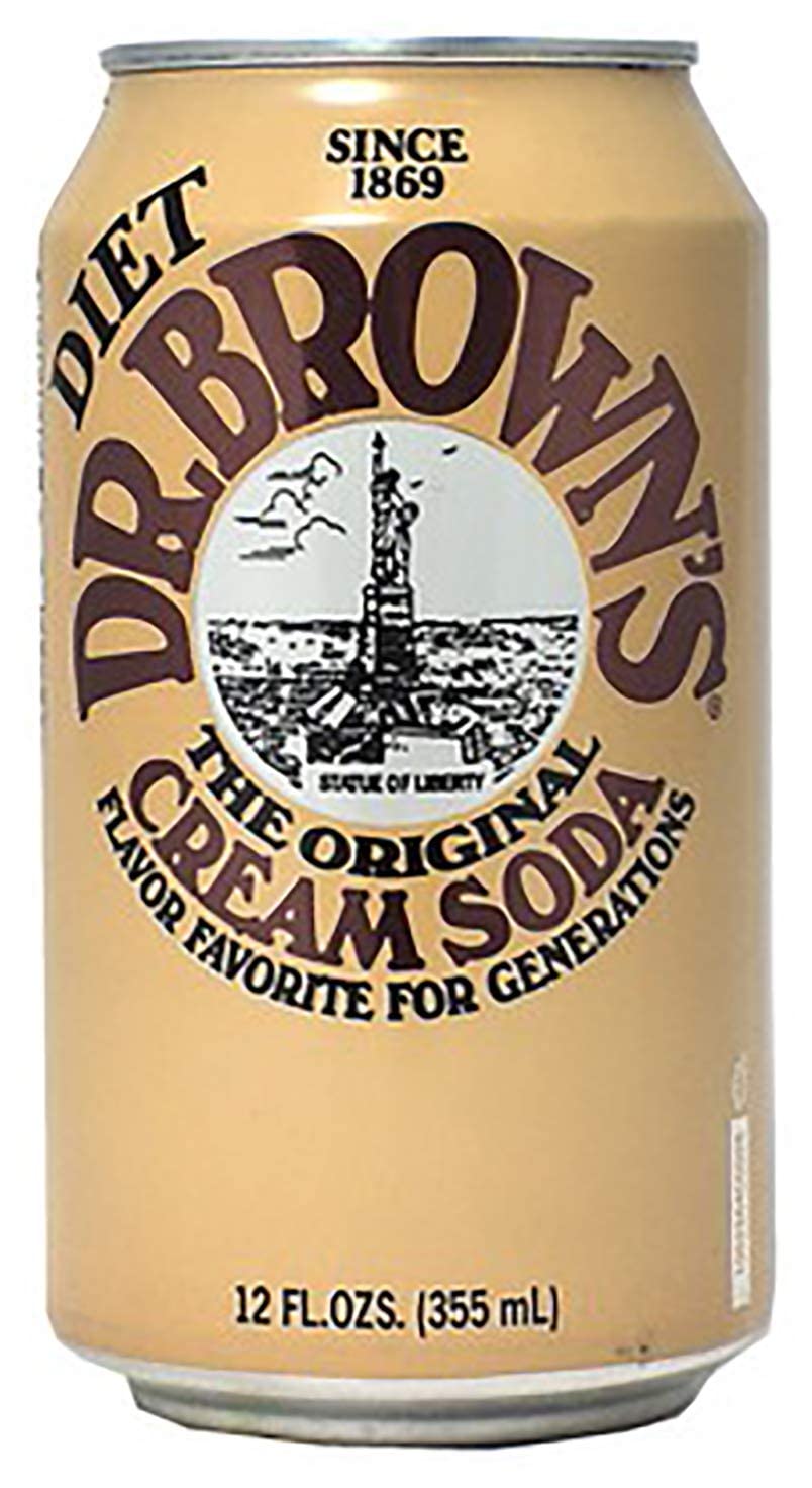 Dr. Browns Soda 12 pack (6) Diet Cream Soda and (6) Diet Black Cherry 12 fl oz Cans