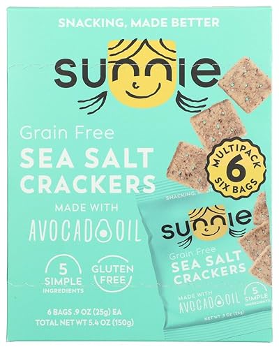 Sunnie, Crackers Sea Salt 6Ct Multipack, 0.9 Ounce