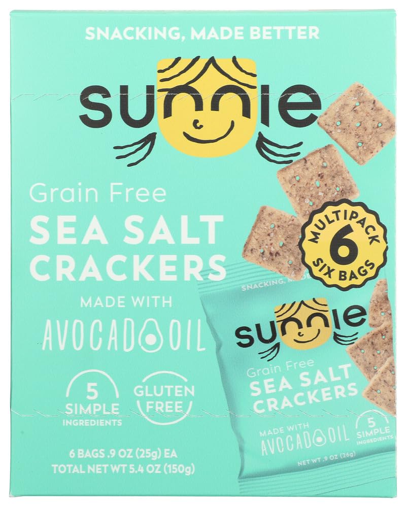 Sunnie, Crackers Sea Salt 6Ct Multipack, 0.9 Ounce