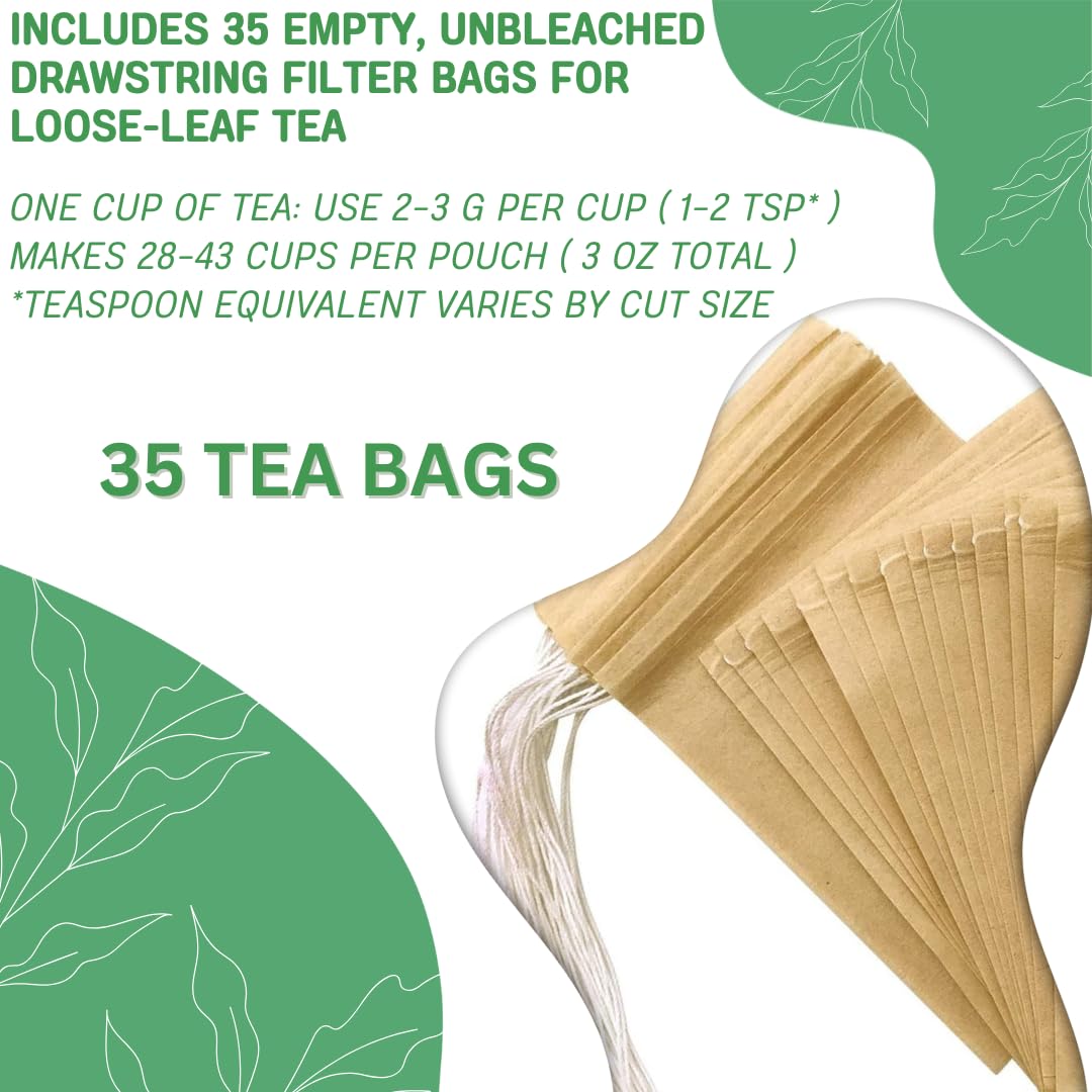 Pineapple Mint Herbal Tea - 3 oz, 35 Tea Bags - Pineapple, Mint & Lemongrass Blend - Refreshing Caffeine-Free Tropical Infusion for Fresh Breath