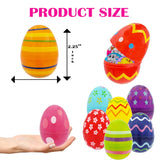 Chochkees Printed Easter Eggs 100-Pack Fillable with Hinge Bulk Colorful Painted Plastic Easter Eggs, Perfect for Easter Egg Hunt, Surprise Egg