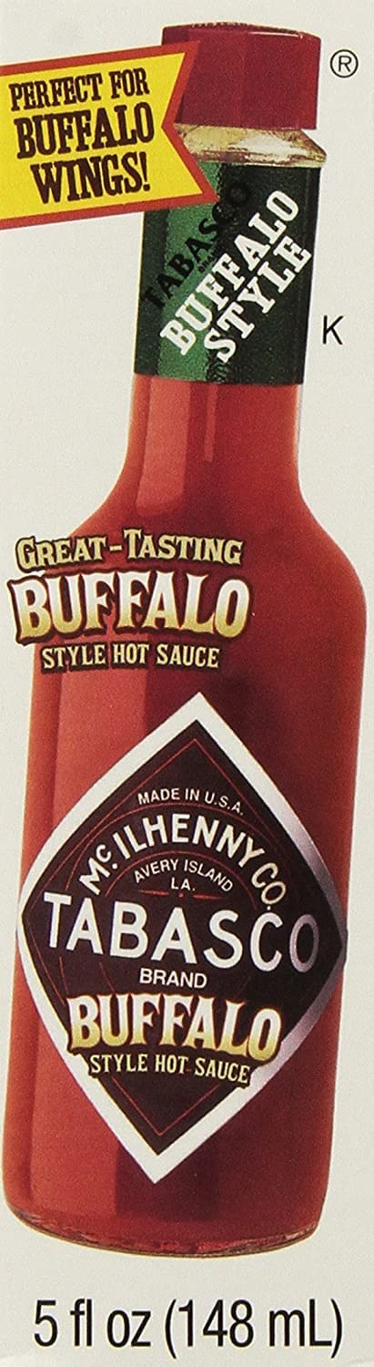 Tabasco Brand, Hot Pepper Sauce, Buffalo Wing Style, 5oz Bottle (Pack of 3)