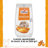 St Michel Traditional Madeleines French Sponge Cakes Made In France, Pack of 2 (250g each) Non-GMO. Total of 20 Individually Wrapped All Butter