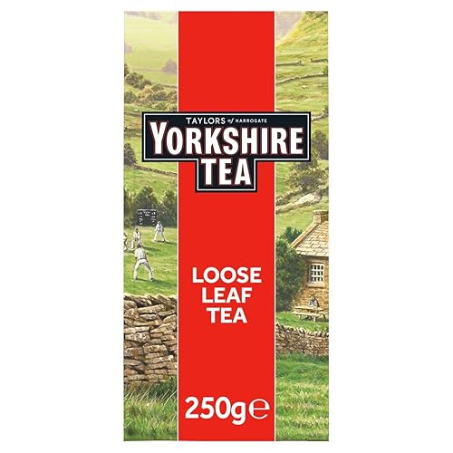 Yorkshire Tea, Red, Black Tea, Loose Leaf, 8.8 Ounces, Refreshing, Satisfying, and Strong, Classic British Breakfast Blend, Caffeinated, Enjoy Hot or