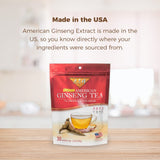 Prince of Peace Instant American Ginseng Tea, 30 Sachets - Healthy Drink, Caffeine-Free Energy-Boosting, Heavy Antioxidants, Made in the USA, Plant