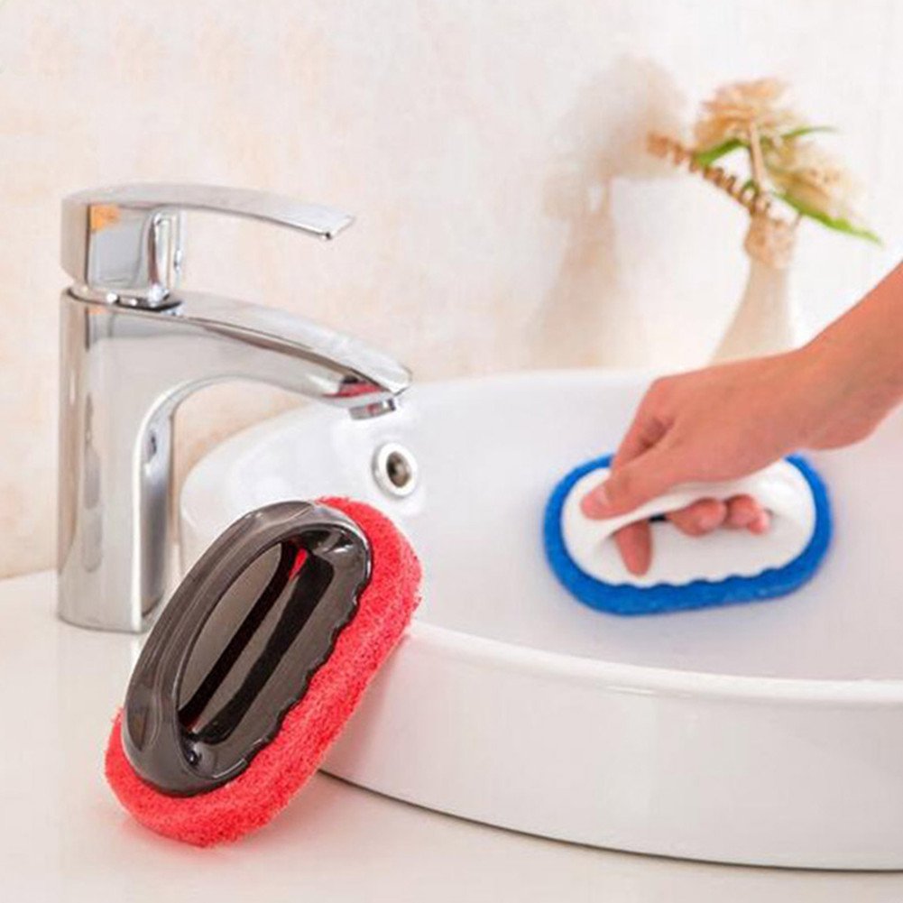 Youlixuess Best Kitchen Floor Bath Tile & Tub Scrubber Kitchen Bathroom Household Scrub Brush Non Scratch Scouring Griddle Pad