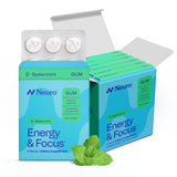 Neuro Energy & Focus Gum - Caffeine Gum with 40mg Natural Caffeine & L-Theanine - Nootropic Energy Supplement with B Vitamins - Sugar Free, Vegan