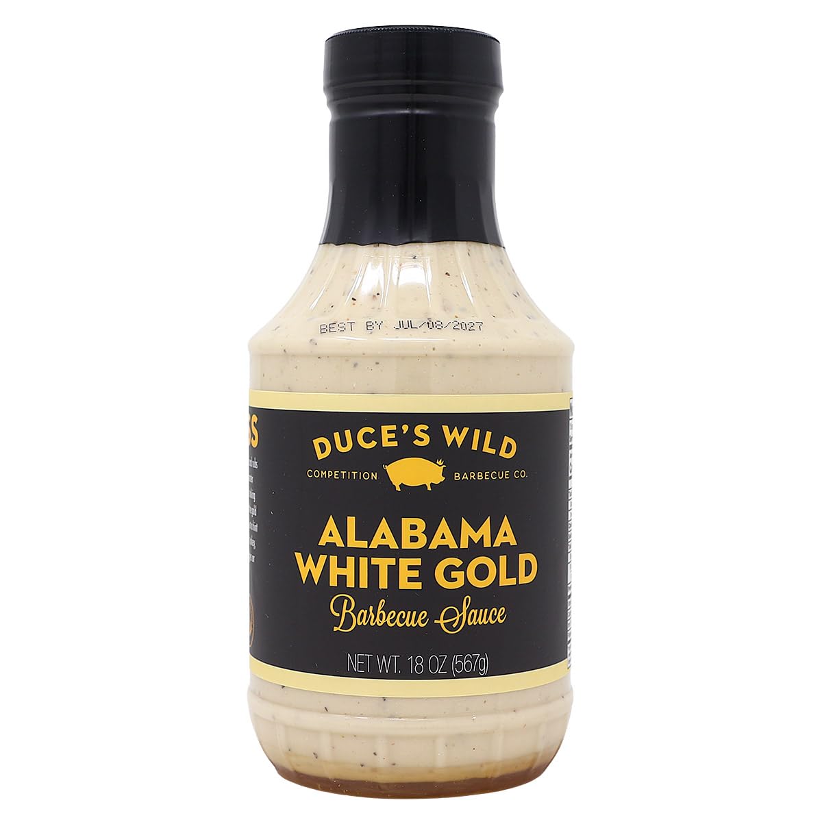 Duce’s Wild Barbecue Alabama White Sauce ‘White Gold’ - Creamy Award-Winning Mayo-Based White Sauce - Tangy, Zesty, Savory - Perfect for Chicken