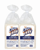 Crust Away Crustless Bread, White Sandwich Bread, No Crusts, Ready for Lunch & Kids Meals - Non-GMO, Kosher, All Natural - Pack of 2