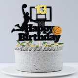 Basketball Happy 13th Birthday Cake Topper-Basketball Themed Birthday Party Cake Decoration-13 Years Birthday Party Supplies (13th)