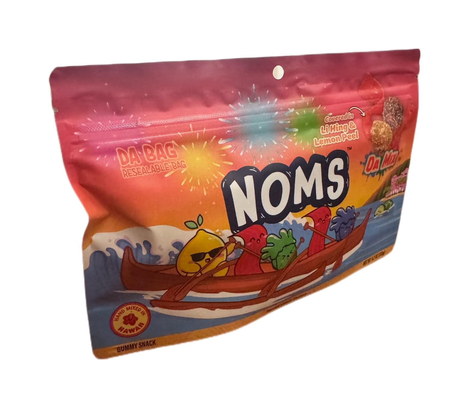 Noms Da Mix - Li HIng & Lemon Peel Gummy Snack, Resealable Bag (4.7 oz / 132g)